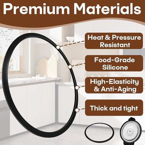 Pressure Cooker Gasket Compatible with Mirro S-9892 Fit 4/6/8 QT | Compatible with Models: M-0296, M-0436, M-0498, M-0536, M-0596, M-0598, M-0646, M-1952, M-1956, Flexible Silicone Rubber in Saudi Arabia