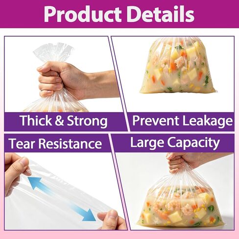 200 Pcs Slow Cooker Liners Compatible with Crock-Pot 7QT, BPA Free | Disposable Pot Liners, Large Size 13"x 21", Durable, Leakproof, Hassle-free Cleanup, Fits Oval & Round Pots in Kuwait