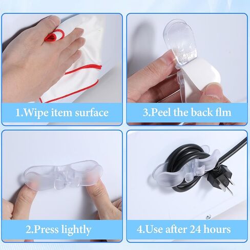 Ouligay 6PCS Clear Appliance Cord Organizer for Appliances, Kitchen Appliance Cord Wrap Stick on Cords Holder for Pressure Cooker, Coffee Maker, Air Fryer, Toaster and Blender in Saudi Arabia