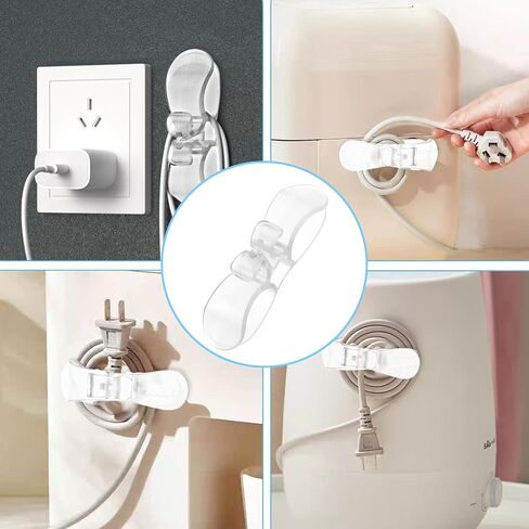 Ouligay 6PCS Clear Appliance Cord Organizer for Appliances, Kitchen Appliance Cord Wrap Stick on Cords Holder for Pressure Cooker, Coffee Maker, Air Fryer, Toaster and Blender in Saudi Arabia