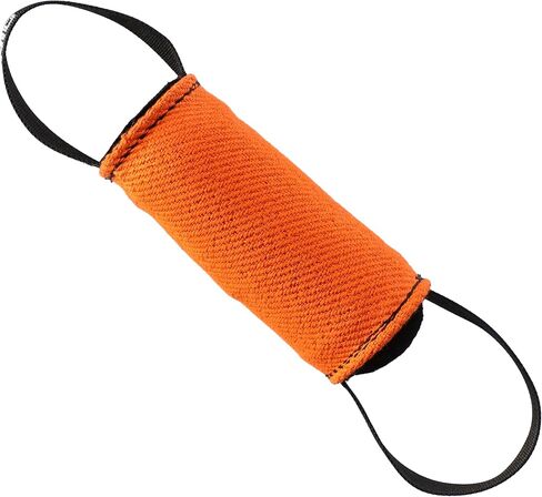 Dingo Gear Dog Tug Toy, French Linen, Cylinder, Orange in Saudi Arabia