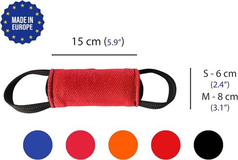 Dingo Gear Dog Tug Toy, French Linen, Cylinder, Orange in Saudi Arabia
