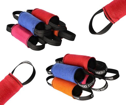 Dingo Gear Dog Tug Toy, French Linen, Cylinder, Orange in Saudi Arabia