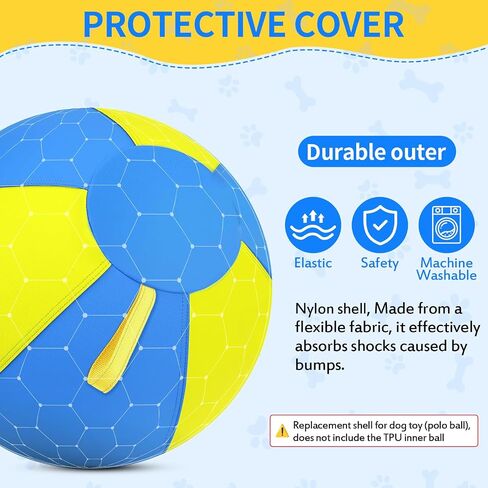Herding Ball Cover for Dogs, 18 Inch Replacement Cover (Cover Only) | Puncture-Resistant 1000D Oxford, Hidden Reinforced Zipper, Outdoor Toys for Corgi, Agility Equipment Training in Saudi Arabia