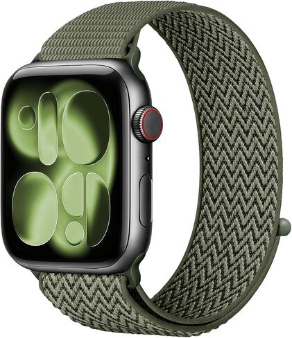 Nylon Sport Loop Compatible with Apple Watch Bands 44mm 40mm 46mm 42mm 45mm 49mm 41mm 38mm Men Women,Soft Breathable Fabric Woven Strap for iWatch Band Series 11 10 9 8 7 6 5 4 3/Ultra 3 2/SE 3 2/SE in Saudi Arabia