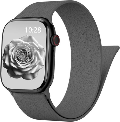 Magnetic Silicone Band for Apple Watch Bands 38mm 40mm 41mm 42mm Women Men | Patented Pebble Grain Band, Soft, Waterproof, Solo Loop Sport Strap for iWatch Series 11 10 9 8 7 6 5 4 3 2 1 SE,Starlight in Saudi Arabia