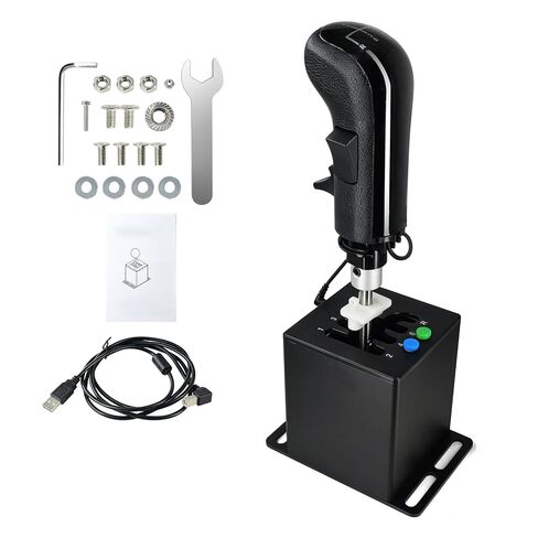 ZLiT PC USB Racing Game Truck Simulator Gear Shifter+Gearshift Knob for Logitech G923 G29 G27 G25 G92 for Tumaster Steering Wheel (Black) in Saudi Arabia