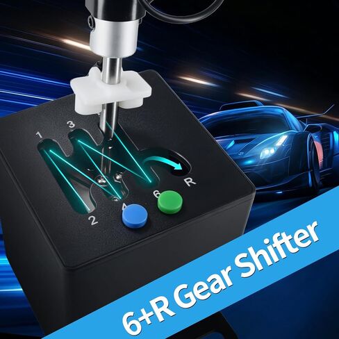 ZLiT PC USB Racing Game Truck Simulator Gear Shifter+Gearshift Knob for Logitech G923 G29 G27 G25 G92 for Tumaster Steering Wheel (Black) in Saudi Arabia