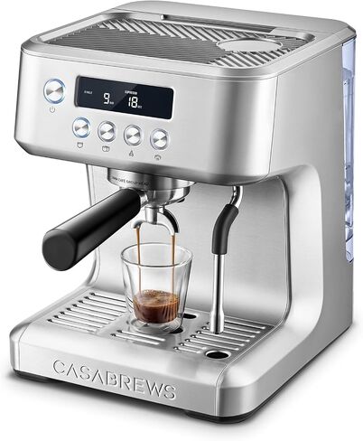 CASABREWS Ultra Pro 20 Bar Espresso Machine with Fast Heating System | Ready in 3 Seconds, LCD Display, Custom Brew Temp, 20-Bar Italian Pump, 3 Holes Steam Wand, Latte & Cappuccino Machine in Saudi Arabia