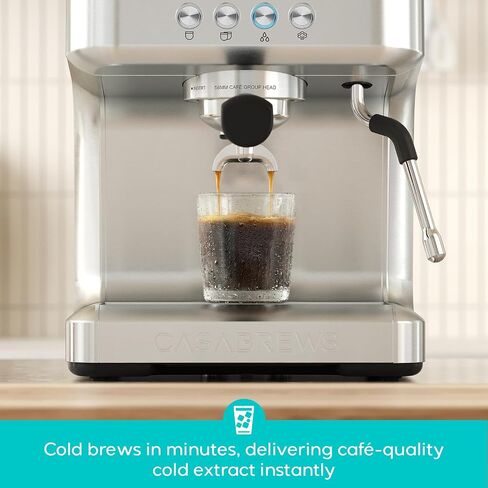 CASABREWS Ultra Pro 20 Bar Espresso Machine with Fast Heating System | Ready in 3 Seconds, LCD Display, Custom Brew Temp, 20-Bar Italian Pump, 3 Holes Steam Wand, Latte & Cappuccino Machine in Saudi Arabia