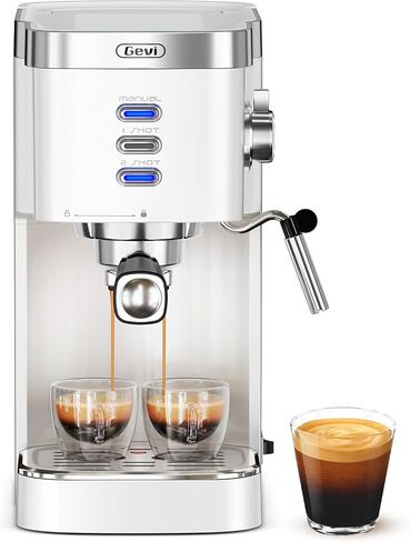 Gevi 20 Bar Compact Espresso Machine with Milk Frother for Latte&Cappuccino | Budget under$150; Removable Water Tank; Produce Good Crema; Include Necessary Accessories; Can Make Americanos; Easy to Clean in Saudi Arabia