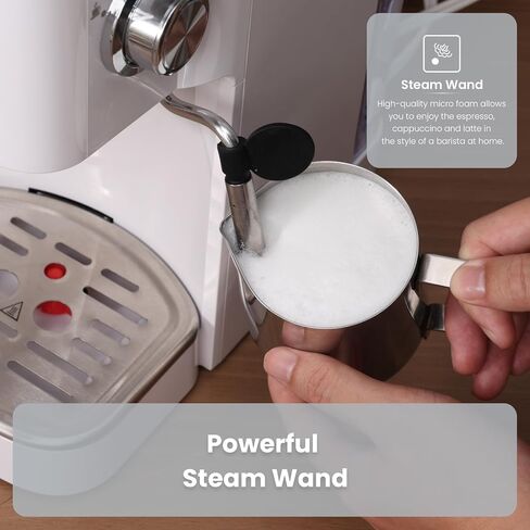 Gevi 20 Bar Compact Espresso Machine with Milk Frother for Latte&Cappuccino | Budget under$150; Removable Water Tank; Produce Good Crema; Include Necessary Accessories; Can Make Americanos; Easy to Clean in Saudi Arabia