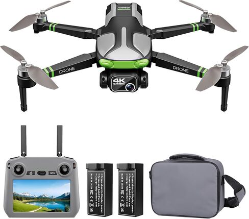Drones with Camera for Adults 4K, 5.7" FPV Touchscreen, Auto Return, Follow | Beginner Mode, 100-Min Flight, Long Range Transmission, Follow, Foldable RC Quadcopter 2 Batteries, Ideal for Adults in Saudi Arabia