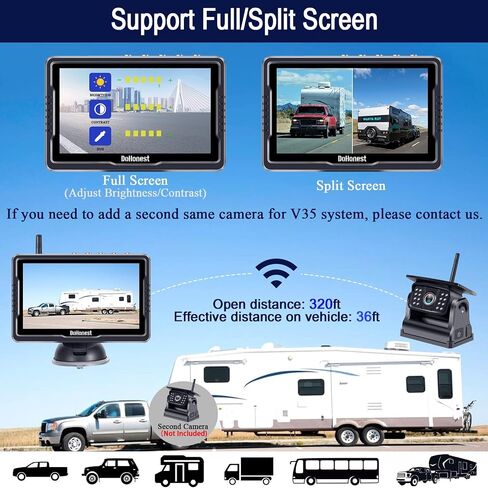 Wireless Backup Camera Solar Magnetic: Portable Cordless Scratch-Proof Truck Trailer Hitch Rear View Camera HD 1080P No Wiring No Drilling Rechargeable 5'' Monitor Kit for Car RV Camper - DoHonest R50 | HD 1080P No Wiring No Drilling Rechargeable 5'' Moni in Saudi Arabia