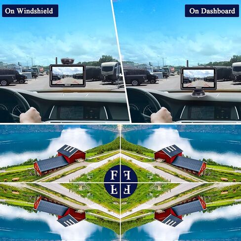 Wireless Backup Camera Solar Magnetic: Portable Cordless Scratch-Proof Truck Trailer Hitch Rear View Camera HD 1080P No Wiring No Drilling Rechargeable 5'' Monitor Kit for Car RV Camper - DoHonest R50 | HD 1080P No Wiring No Drilling Rechargeable 5'' Moni in Saudi Arabia