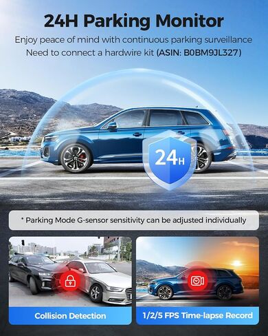 AZDOME PG17 Max 4K+2.5K Mirror Dash Cam Front and Rear, ADAS BSD LCA, 64GB | 12" Rear View Mirror Camera, App AR Effects, 24H Parking Monitor, Loop Recording, Voice Control, 5.8GHz WiFi, GPS, SD Card in Saudi Arabia