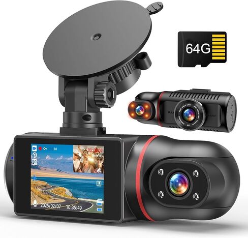 Dual Dash Cam Front and Inside with 64GB Card in Saudi Arabia