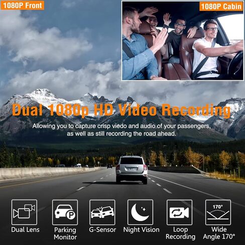 Dual Dash Cam Front and Inside with 64GB Card in Saudi Arabia