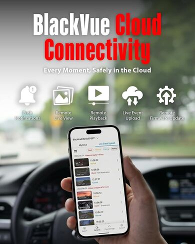 BlackVue Elite 10, 4K+4K Dash Cam Front and Rear, STARVIS 2, Free 64GB Card | HDR, Wi-Fi, GPS, 24H Parking Mode, App Control, Cloud Connectivity, Hardwire Cable Included, Supports up to 1TB micro SD in Saudi Arabia