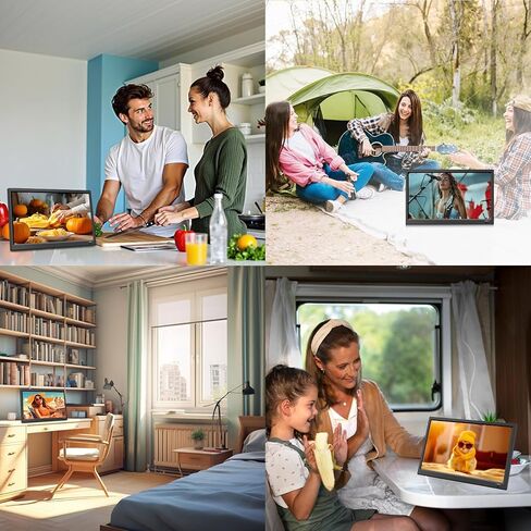 Feihe 15.6 inch Small Kitchen TV with ATSC Tuner/HDMI/USB/AV, Built-in TV Steel Stand and Remote Control for Bedroom,RV,Camping,Outdoor or Office in Saudi Arabia