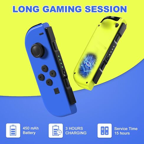 ZEBADBAD Game Controller Compatible with Nintendo Switch Controller,Replacement for Switch controllers For Switch/Lite/OLED,BLUE/YELLOW in Saudi Arabia