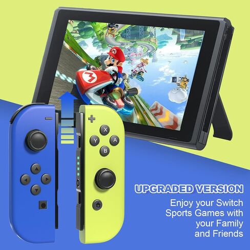ZEBADBAD Game Controller Compatible with Nintendo Switch Controller,Replacement for Switch controllers For Switch/Lite/OLED,BLUE/YELLOW in Saudi Arabia