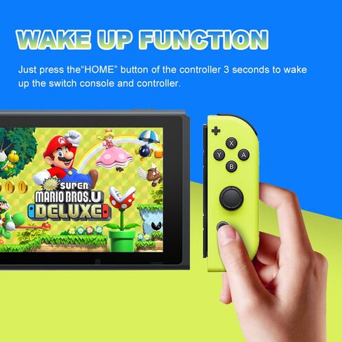 ZEBADBAD Game Controller Compatible with Nintendo Switch Controller,Replacement for Switch controllers For Switch/Lite/OLED,BLUE/YELLOW in Saudi Arabia
