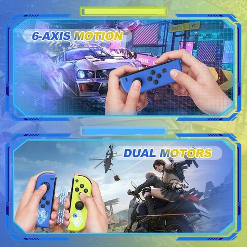ZEBADBAD Game Controller Compatible with Nintendo Switch Controller,Replacement for Switch controllers For Switch/Lite/OLED,BLUE/YELLOW in Saudi Arabia