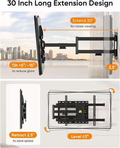 FORGING MOUNT Corner TV Wall Mount for Most 37-75 Inch TVs up to 99lbs in Kuwait