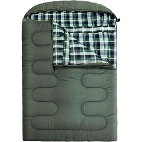 0 Degree Double Sleeping Bag for Adults Queen Size 2 Person Sleeping Bag for Cold Weather with Compression Sack for Car Camping, Hunting and Tent Camp in Saudi Arabia