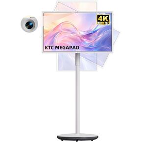 KTC MEGAPAD 32 Inch 4K Smart Portable Touchscreen TV on Wheels, A32Q7S | Android OS EDLA, 8+128GB, Rolling TV on Wheels w/ Speakers & Webcam, Type-C HDMI USB Port, Built-in Battery, Voice Remote in Kuwait