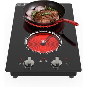 Single Burner Electric Cooktop 1800W, Portable Electric Stove Hot Plate | Nafewin Countertop Stove Top Burner with 8 Power Settings, 4-Hour Timer Child Safety Lock for Apartment, Dorm & Small Kitchen in Saudi Arabia