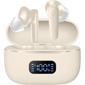 kurdene LED Display Wireless Earbuds Bluetooth 5.4 in Ear Headphones 48H | Deep Bass Sound,10mm Clear Calls,Lightweight Secure Fit for Work, Commute, Gaming, Running Black in Saudi Arabia