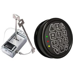 Gun Safe Lock Replacement, Solenoid Lock with 2 Override Keys | Black keypad Gun Safe Electronic for Home and Office in Saudi Arabia