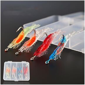8pcs bass Lures Accessories Fly Fishing Flies Prefabricated Fishing Lures These Lifelike Shrimp-Shaped Swimming baits are Ideal for targeting Pike, Trout, and Zander.Fishing Gear in Saudi Arabia
