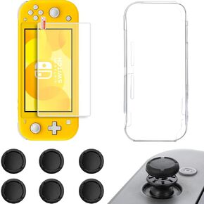 Gepicest Switch Screen Protector Compatible With Nintendo Switch w/ 6 Thumb Grips Joystick Caps & Switch Controller Grip Wrist Strap, Switch 1 Accessories Button Caps Rubber Knob Cover for Joycon 6.2" in Saudi Arabia