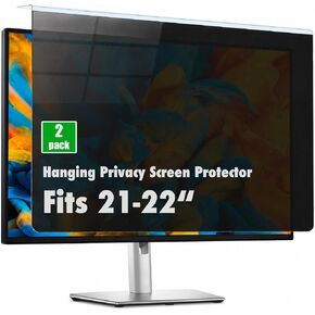 2 Pack Computer Privacy Screen Shield Compatible for 23.6/23.8/24 Inch 16:9 Widescreen Desktop Monitor - Anti Glare & Blue Light Filter - Hanging Design for Easy On/Off in Saudi Arabia