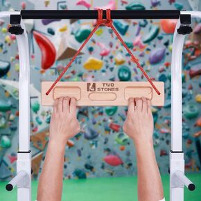 Two Stones Portable Fingerboard as Rock Climbing Training Boards with Edges and Pockets, Portable Climbing Hangboard as Rock Climbing Finger Strengthener Training Indoor and Outdoor in Kuwait