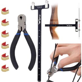 Archery Bow Square Nocking Points Pliers Bow String Knock Kit T Shape Turning Bow Square Ruler Tool String-Loop Nocking Buckle Pliers for Recurve Compound Bow Accessories in Saudi Arabia