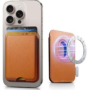 SOUNDBYTE Stronger Magnetic Wallet for iPhone 17/16/15/14/13/12 Series & for MagSafe Cases | N52 Magnet RFID Blocking Leather Magnetic Card Holder with Powerful Magnets | Holds 3 Cards | White in Saudi Arabia