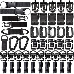 ZUSHALLMY MOLLE Accessories Kit, Tactical Gear Organization Set with Key Holders, Grimloc Clips, D-Rings, Strap Buckles, and Enhanced Backpack Versatility in Saudi Arabia