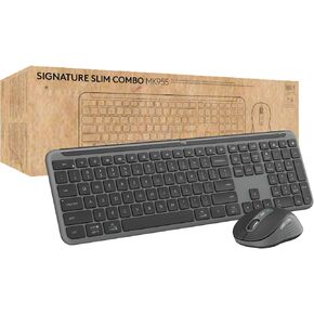 Logitech Signature Slim MK955 for Business Keyboard Mouse Combo | Signature, Quiet typing, Secure receiver, Bluetooth, Globally certified, Windows, Mac, Chrome, Linux, For business in Saudi Arabia