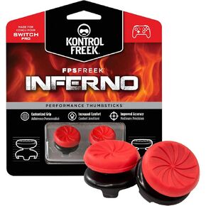 KontrolFreek FPS Freek Inferno لجهاز تحكم نينتندو سويتش برو | عصا التحكم للأداء | 2 مقعرة شاهقة | أحمر in Kuwait