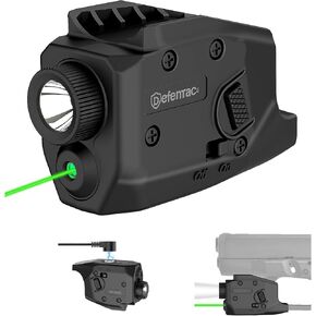 DEFENTAC 350 Lumens Pistol Light Green Laser Combo with Strobe/Momentary | Solely Compatible with Glock G26/G27/G28/G33/G39, NOT Fit for Other Models in Saudi Arabia