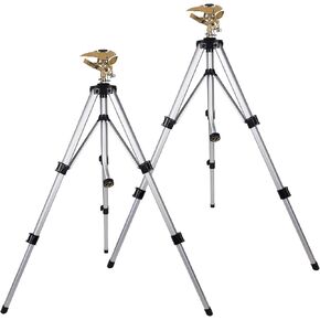 Biswing Large Impact Sprinkler Head on Tripod Base, Adjustable Zinc Alloy Lawn Sprinklers for Yard Lawn Garden, 3/4" NH Connector, 360 Degree Large Area Coverage Irrigator with Extension Legs, 2 Pack in Saudi Arabia