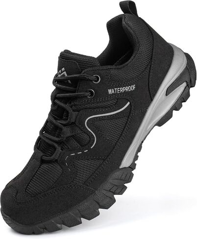 CC-Los Women's Waterproof Lightweight Hiking Shoes Non-Slip Outdoor Walking Black Wide 7 in Saudi Arabia