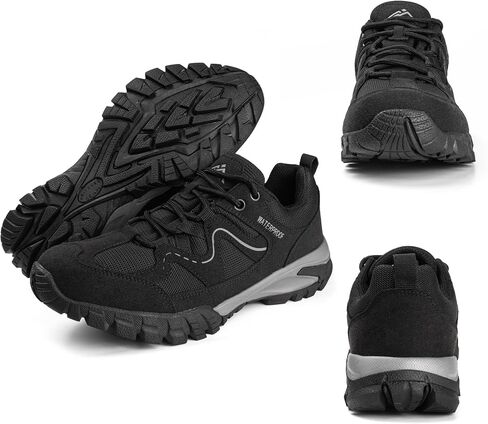 CC-Los Women's Waterproof Lightweight Hiking Shoes Non-Slip Outdoor Walking Black Wide 7 in Saudi Arabia