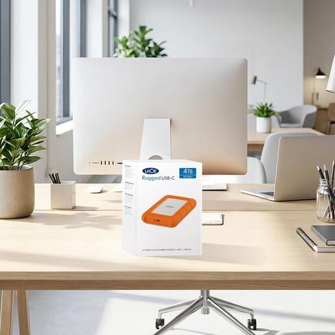 LaCie Rugged USB-C 2TB External Hard Drive Portable HDD, USB 3.0 Compatible, Drop Shock Dust Rain Resistant, for Mac and PC | Mac, PC in Saudi Arabia