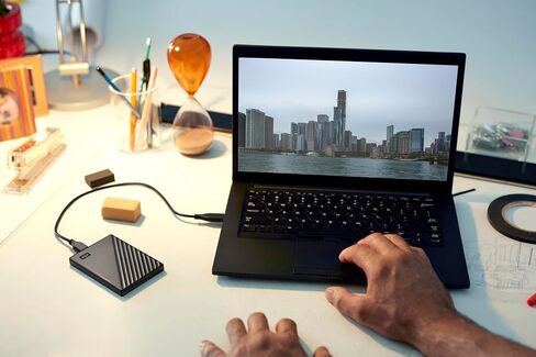 WD 1TB My Passport, Portable External Hard Drive, Black, backup software with defense against ransomware, and password protection, USB 3.1/USB 3.0 compatible - WDBYVG0010BBK-WESN in Saudi Arabia