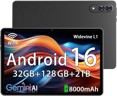 جهاز لوحي Android 16 مع Gemini AI، أجهزة لوحية مقاس 11 بوصة مع معالج ثماني النواة، ذاكرة وصول عشوائي 32 جيجابايت، ذاكرة تخزين داخلية 128 جيجابايت، 2 تيرابايت توسيع، 16 ميجابكسل + 8 ميجابكسل، شاشة IPS HD 1920 × 1200، Widevine L1، بطارية 8000 مللي أمبير في  in Kuwait